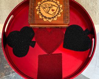 playing card box and coasters. 