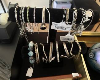 Vtg. Sterling & Marcasite Bracelet, Sterling Tennis Bracelet