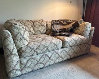 Folio 500 Henredon Loveseat and Sofa, Vintage Textile Blanket