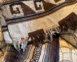 Folio 500 Henredon Loveseat and Sofa, Vintage Textile Blanket