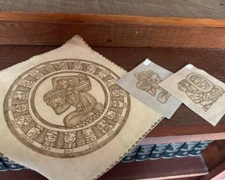 Mexican Burned Leather Etchings