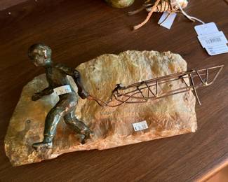 Brass Poseable Grasshopper