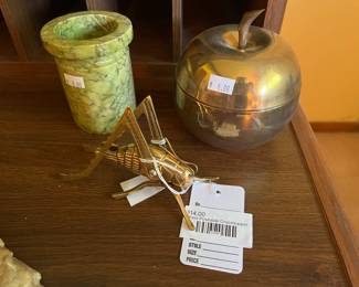 Brass Poseable Grasshopper