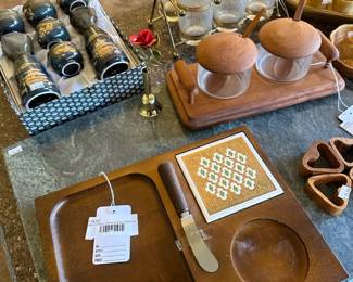 Mid-Century Serving Tray and Knife