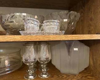 Crytsal bowls, glasses