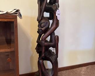 Makonde Tree of Life Carved Wood Sculpture