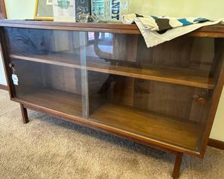 Mid-Century Glass Door Cabinet