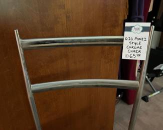 Gio ponti style chrome chair
