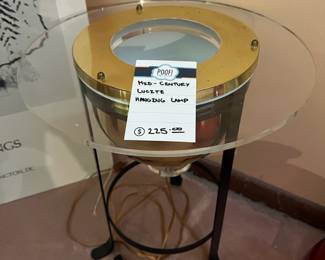 Mid-century lucite hanging lamp