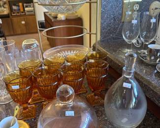 Teak Display Glass