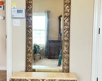 Mirror with Matching Bench measuring 28" wide and 68" tall $225