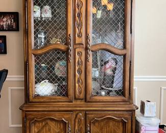 Lighted China Cabinet with Glass Shelves $225
