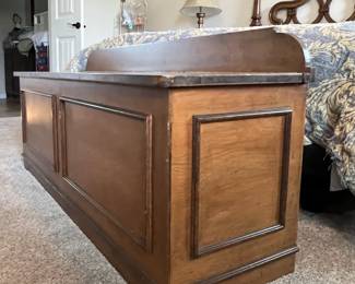 Blanket Chest measuring 49.25" wide, 15" deep, and 23" tall $100