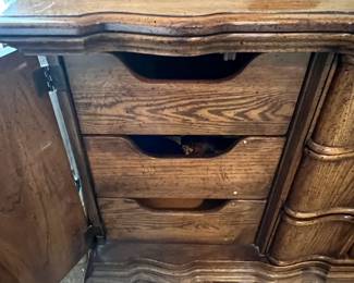 Burlington Furniture Co. Dresser with Mirror measuring 72" wide, 21" deep, and 33" tall without the mirror. $225