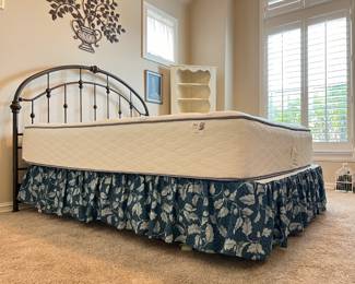 Queen Size Metal Bed Frame with Serta Mattress Set - SUPER CLEAN! $250