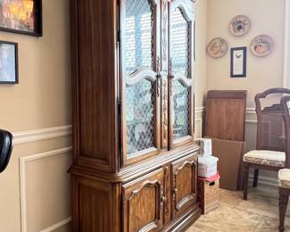 Lighted China Cabinet with Glass Shelves $225