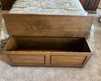 Blanket Chest measuring 49.25" wide, 15" deep, and 23" tall $100