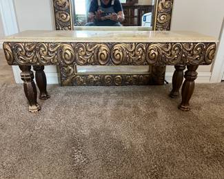 Mirror with Matching Bench measuring 28" wide and 68" tall $225