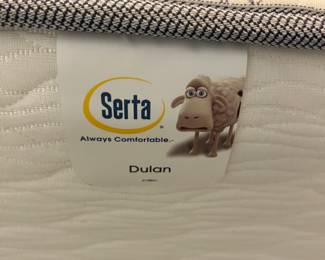Queen Size Metal Bed Frame with Serta Mattress Set - SUPER CLEAN! $250