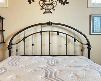 Queen Size Metal Bed Frame with Serta Mattress Set - SUPER CLEAN! $250