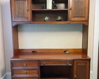 Cherry Desk with Hutch Top