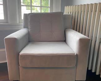 Velvet Light Grey Armchair