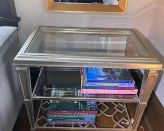 Glass top with 2 Shelfs Side Table