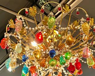 Murano Glass Flush Mount Chandelier