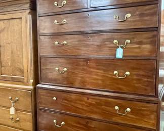 Antique Englishmen's chest with fold out deak