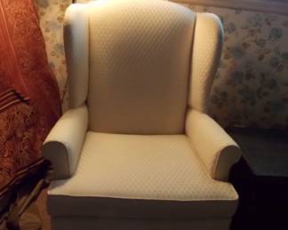 Cream color Wing back chair