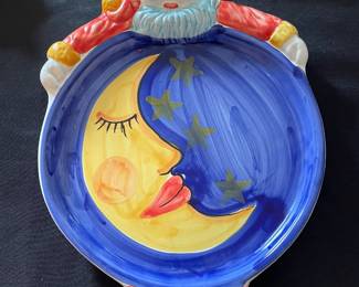 Hand-painted Santa dish,