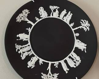 Pair of Black Wedgwood Jasperware plates.