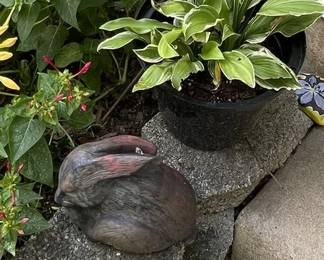 Bunny garden ornaments.