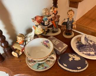 Hummel, Wedgwood and teacup.