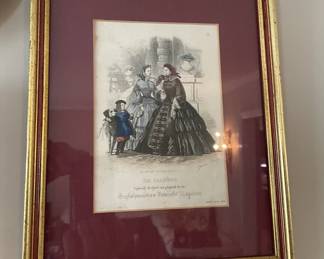 Framed print of magazine page from Englishwomen's Domestic Magazine.