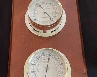 Vintage barometer, thermometer, humidity meter by Sunbeam.