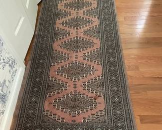 Pakistan Bokhara runner hand knotted rug.