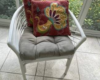 Bamboo barrel chairs.