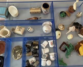 Assorted thimbles and other "smalls."