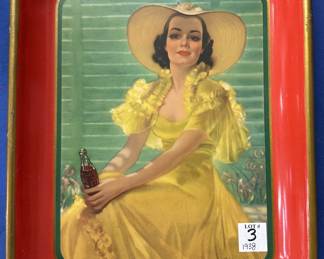 1938 Coca Cola Advertising Tray