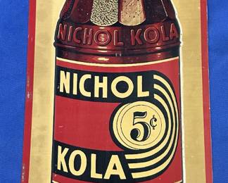 1930's Nichol Kola Advertising Sign