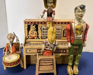 Unique Art Li'l Abner & His Dogpatch Band (Tin Litho Windup)