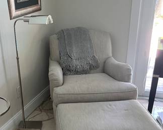 Restoration Hardware Chair & Ottoman
