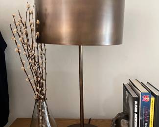 Restoration Hardware Metal Drum Table Lamp