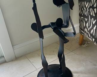 Figural Black Metal acrobats table