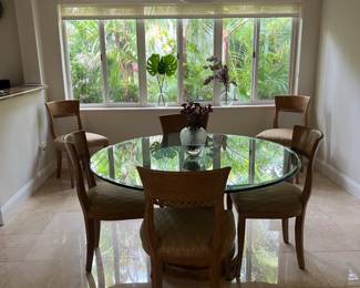 Michell Gold & Bob Williams Table & 6 Chairs 