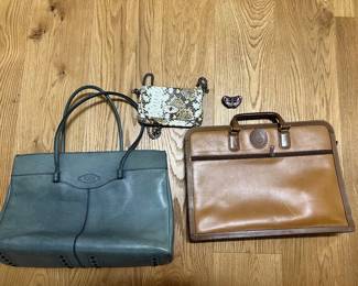 Tods tote, Cross Breifcase, Snake bag, Leiber Butterfly