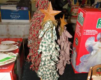 Vintage cloth Christmas trees