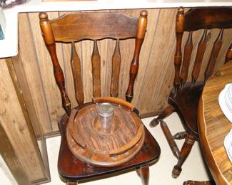 Solid wood chairs and kitchen table