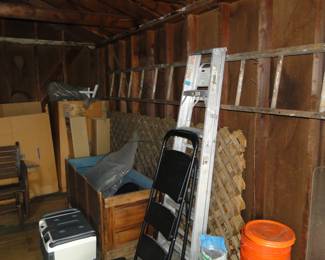 Lattice panels, extension ladder, and aluminum ladder, and large step stool
